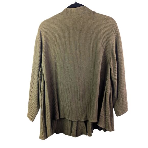 J Jill Set Womens 2X Jacket Skirt Outfit Brown Hemp Silk Lagenlook Boho Earthy - Picture 10 of 12